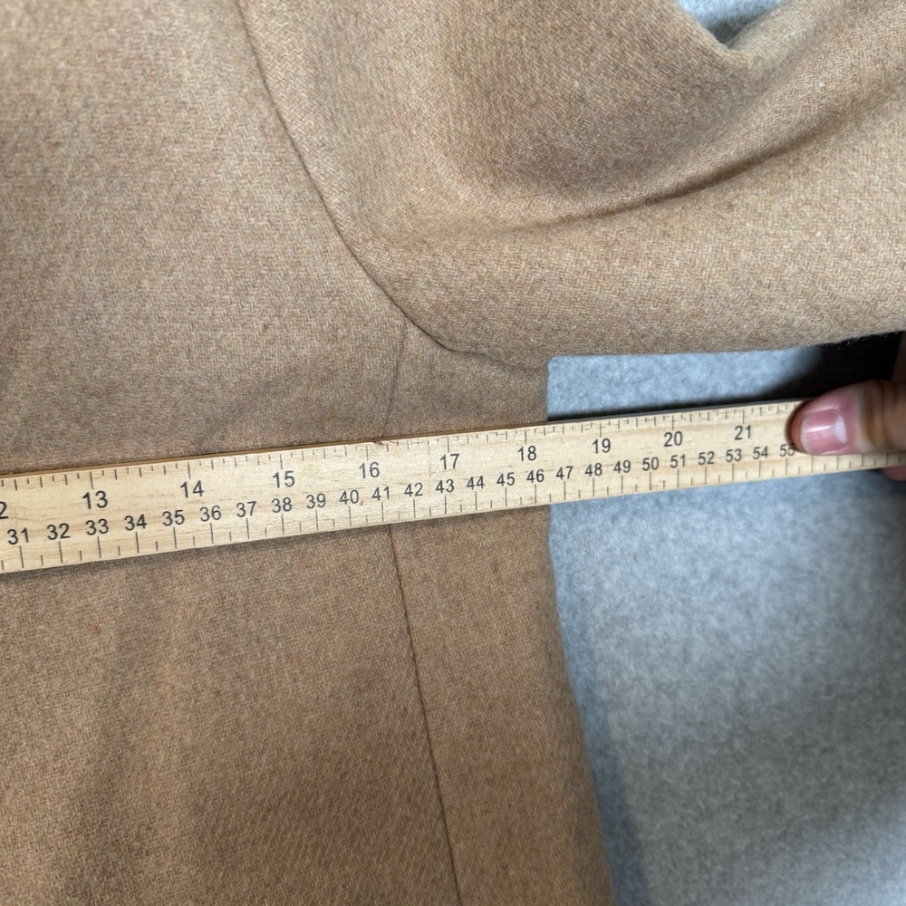 Womens J CREW Village Coat Camel Tan Wool Blend Style AB457 Size 4 $238 - Picture 5 of 8